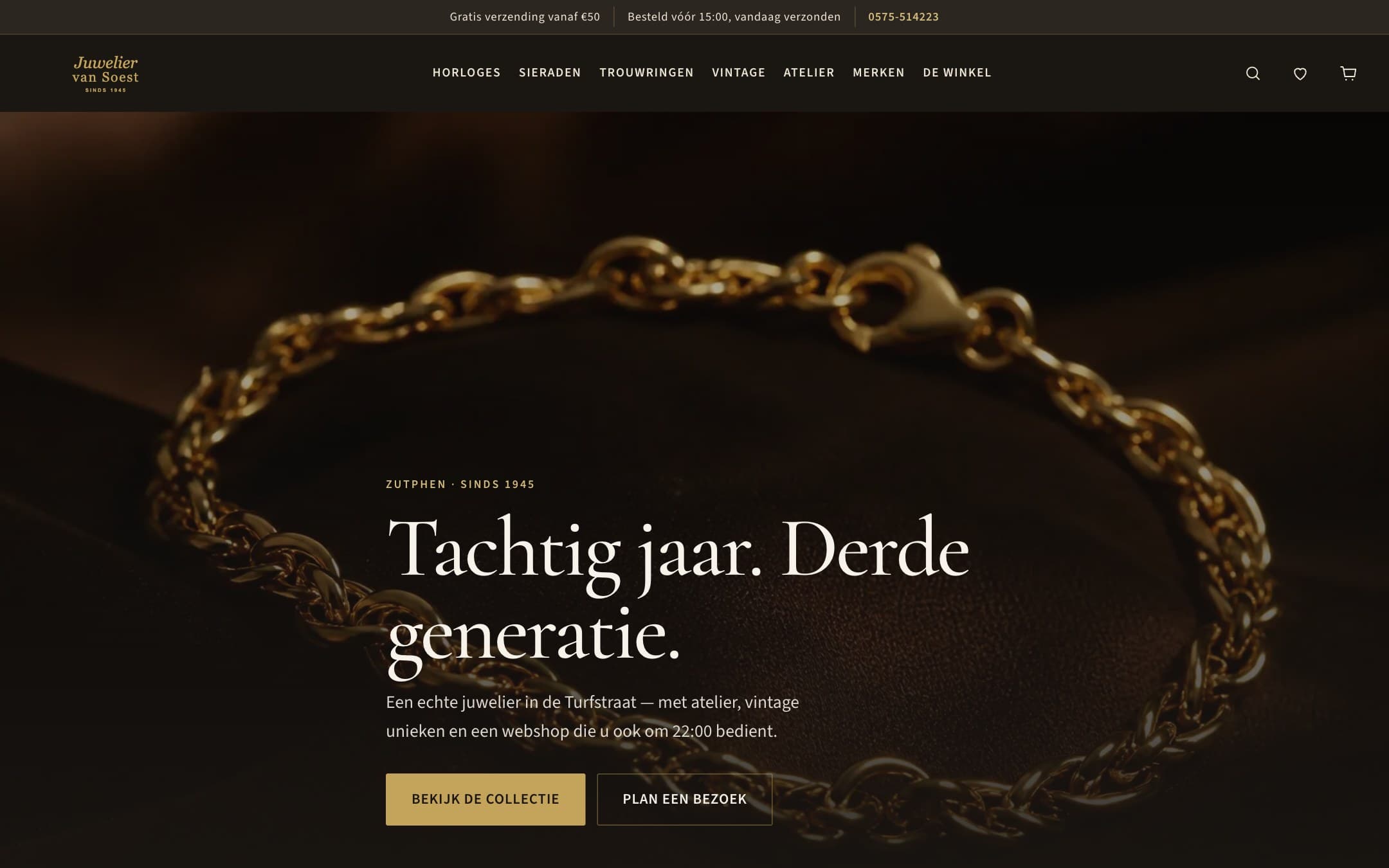 Website van Juwelier van Soest