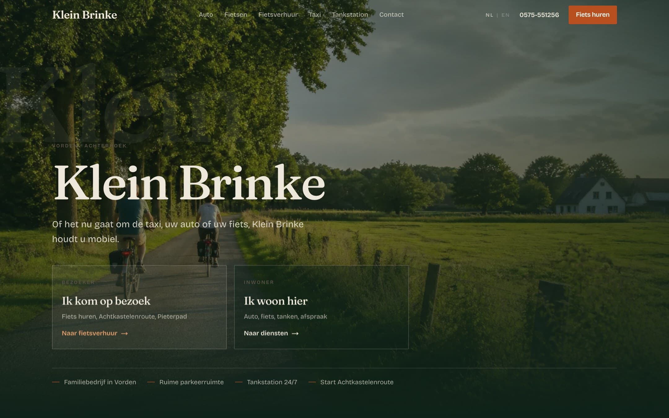 Website van Klein Brinke