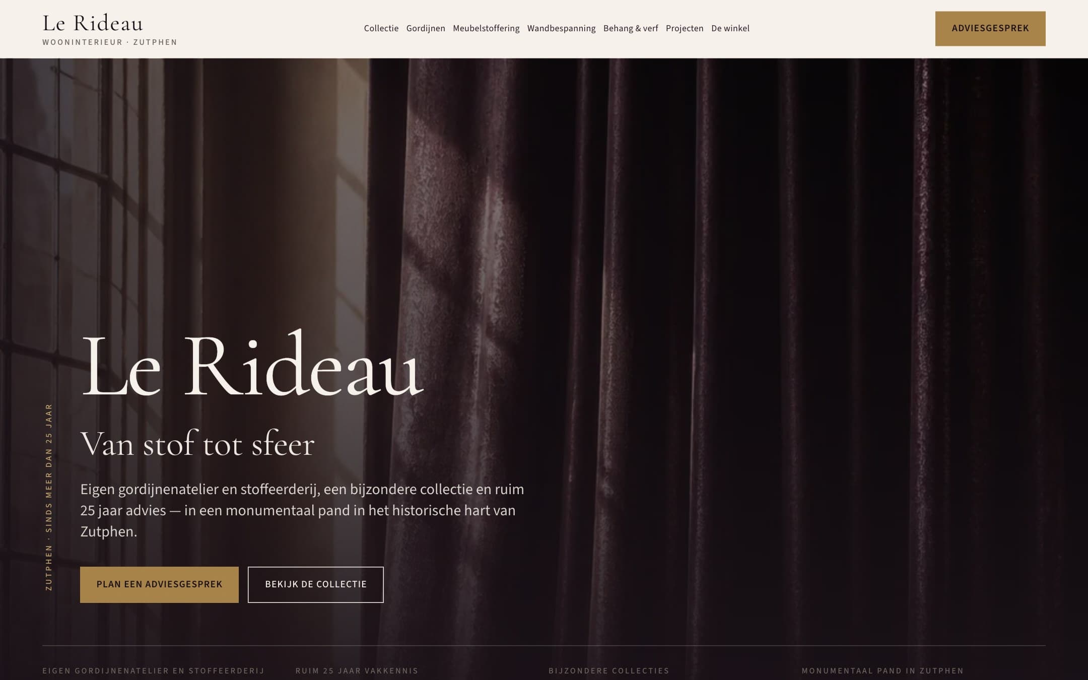 Website van Le Rideau