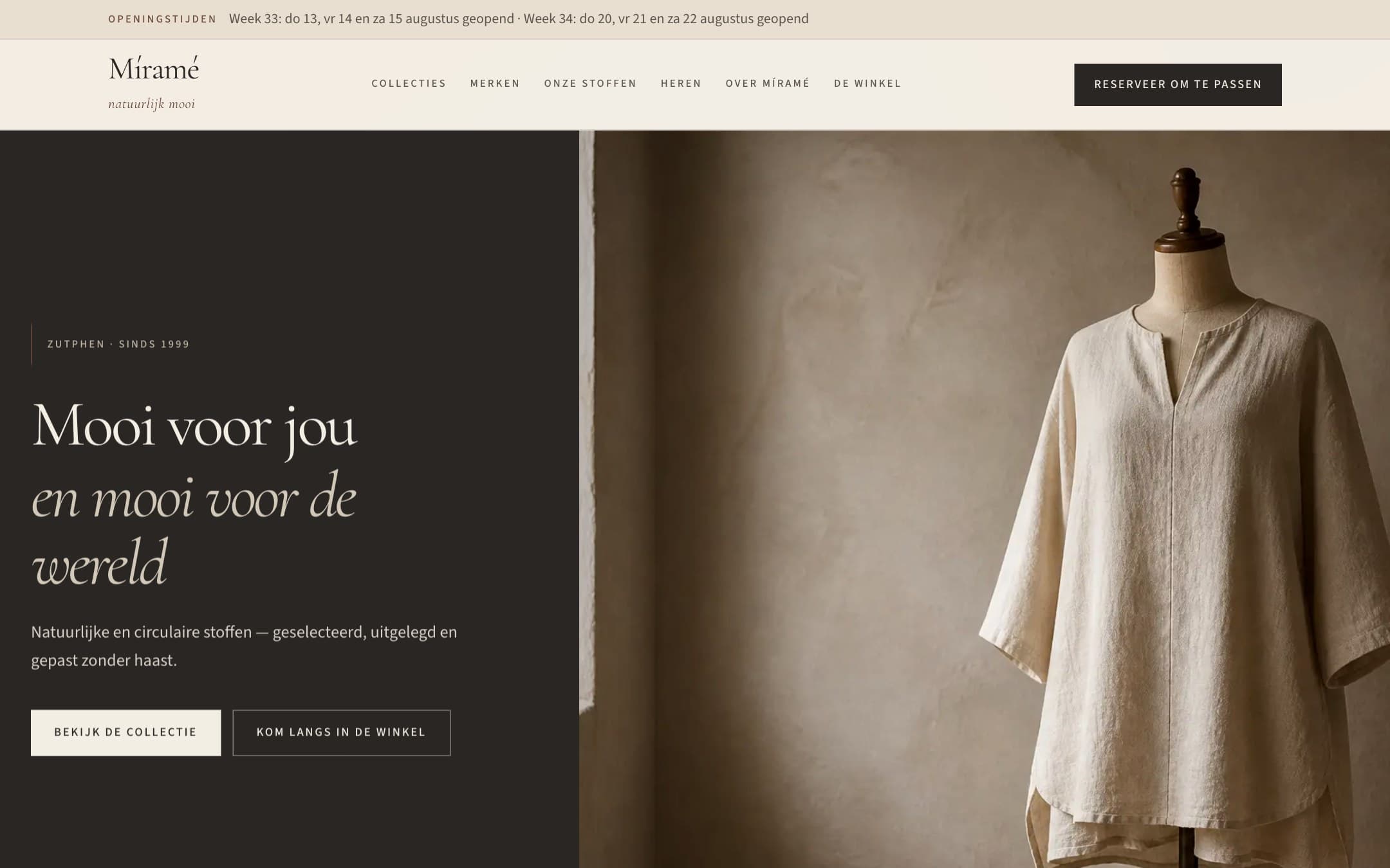 Website van Míramé